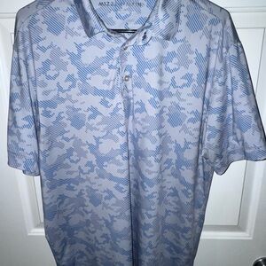 Mizzen+Main Performance Polo – Men’s Large Trim – Blue Camo Print